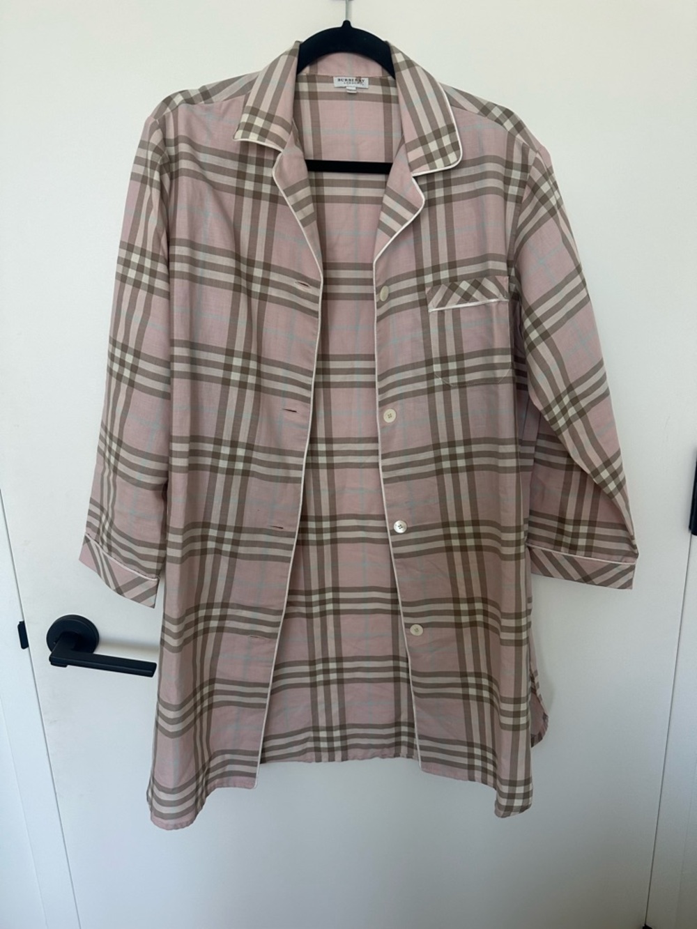 Burberry Pink and Beige Plaid Lightweight Jacket